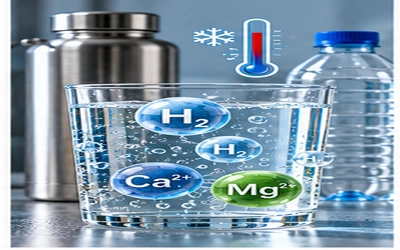 Dependencies of Hydrogen-Water on Mineral-Based Hardness, Temperatures and the Container Materials, and Effects of the Oral Washing and Drinking