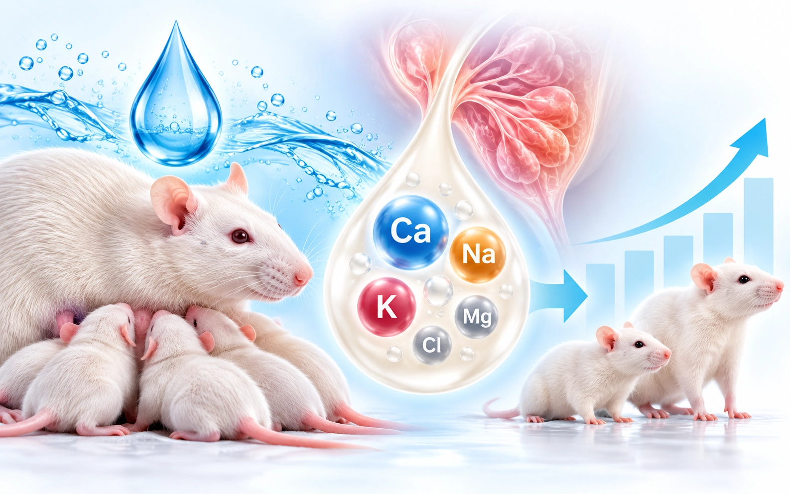 Influences of alkaline ionized water on milk electrolyte concentrations in maternal rats