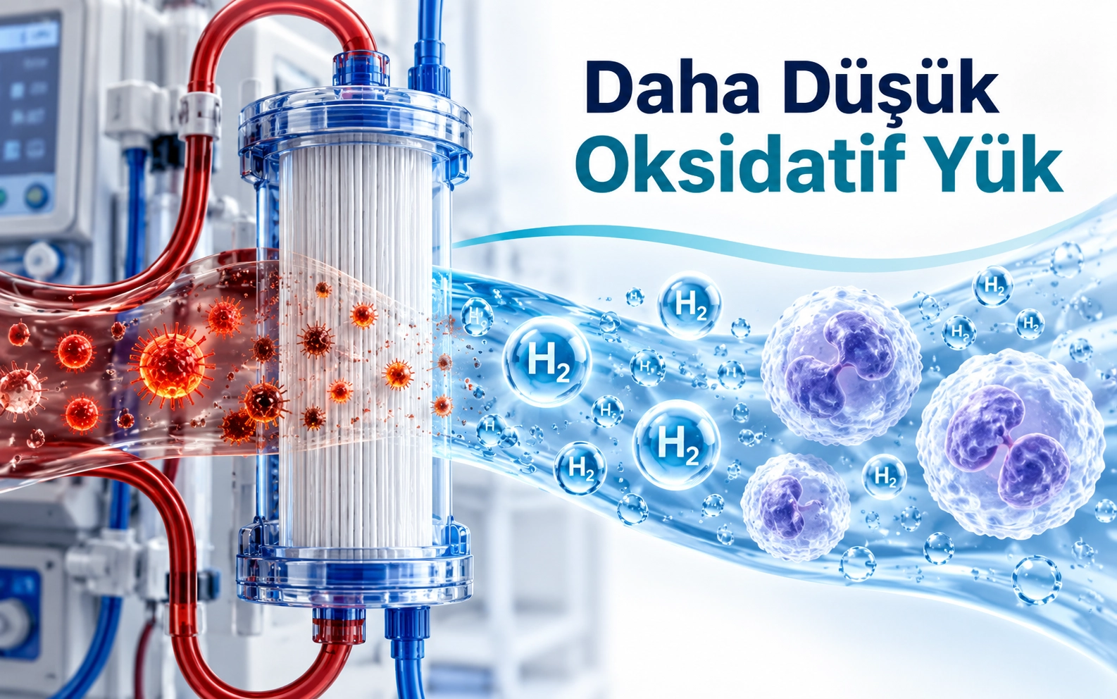 Less-oxidative hemodialysis solution rendered by cathode-side application of electrolyzed water