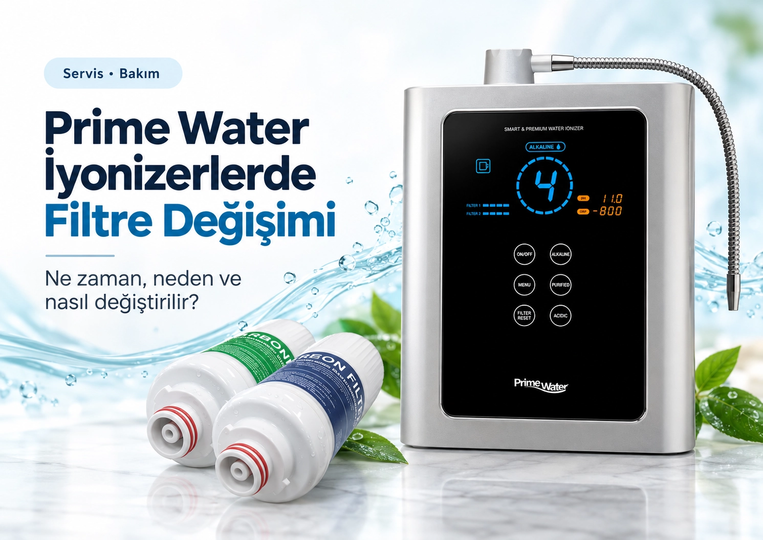 Prime Water İyonizerlerde Filtre Değişimi