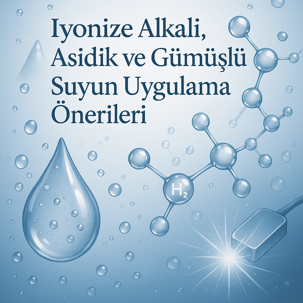 Alkali İyonize Su, Asidik Su ve Gümüşlü Suyun Uygulama Önerileri