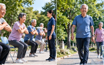 Association of Self-Selected Hydrogen-Rich Water Consumption with 6-Month Changes in Chair-Stand Performance and Gait Speed among Community-Dwelling Older Adults Attending Community Salons