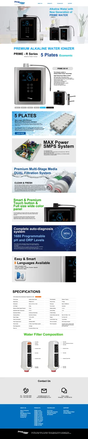 Prime Water 501 R Alkali Su İyonizeri